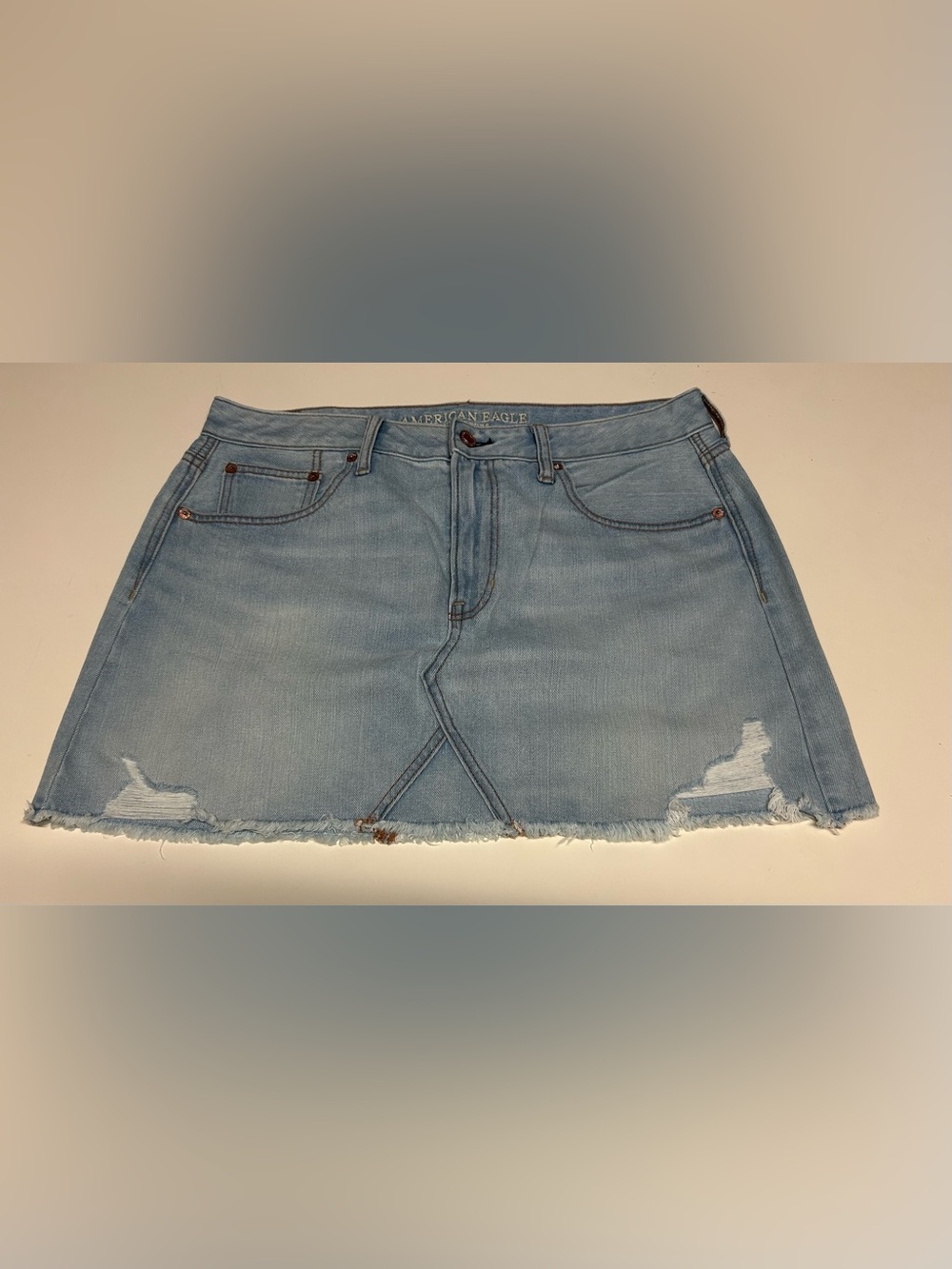 American Eagle Outfitters Distressed Denim Mini Skirt Size 12